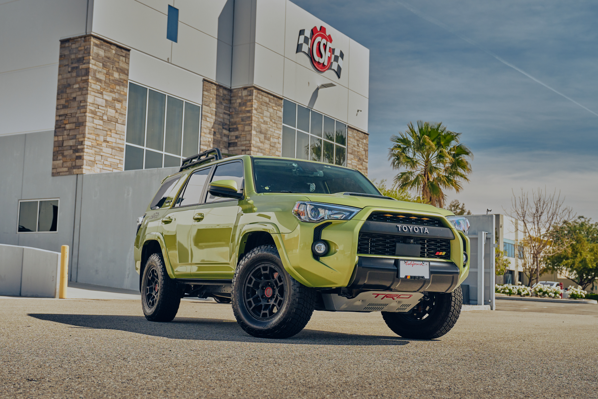 CSF TRD Lime Rush 4Runner Project with Pit+Paddock - Front 3/4