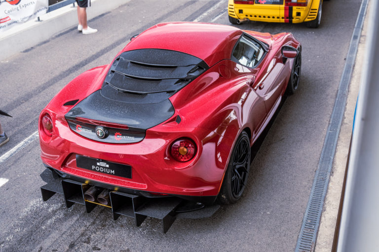 Alfa Romeo 4C with custom CSF Cooling at Players Classic 2022