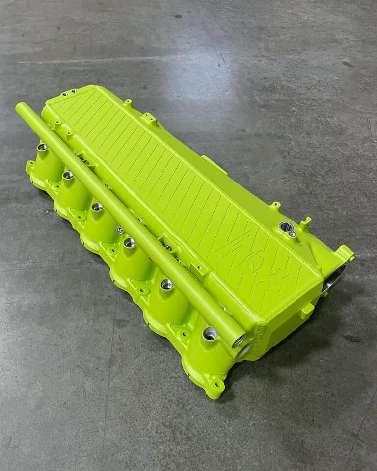 CSF Race Charge-Air Cooler Manifold for A90/A91 Toyota Supra and BMW G-Series (B58 Motor) SubLIME - Custom Yellow Green - 8200